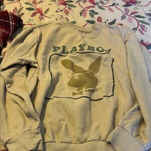 PLAYBOY Beige Crewneck Sweater